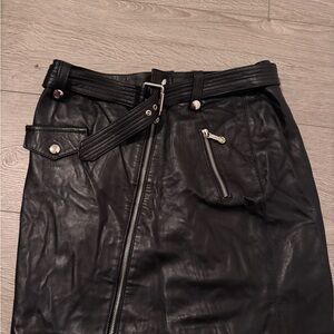 Black Leather Skirt